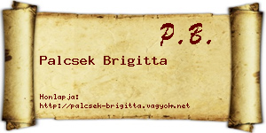 Palcsek Brigitta névjegykártya