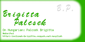 brigitta palcsek business card